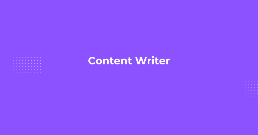 Content Writer Content Writer
