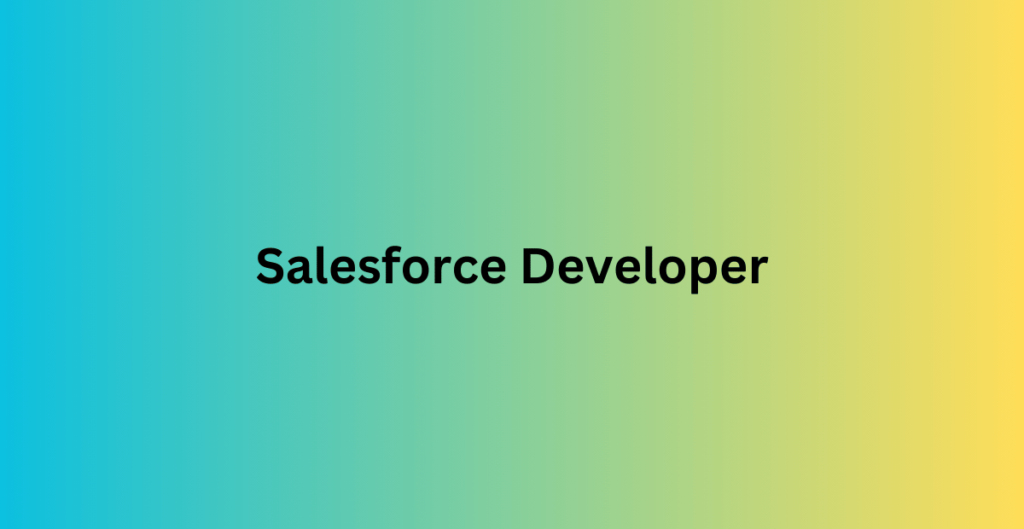Salesforce Developer Salesforce Developer